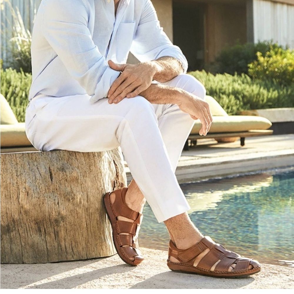 Pikolinos Tarifa Leather Sandals Men Size EU 45